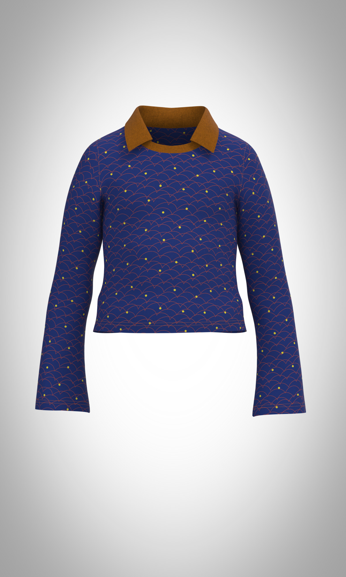 Kid girls Polo tshirt and blazer 2 sets of Model Low-poly 3D model_6