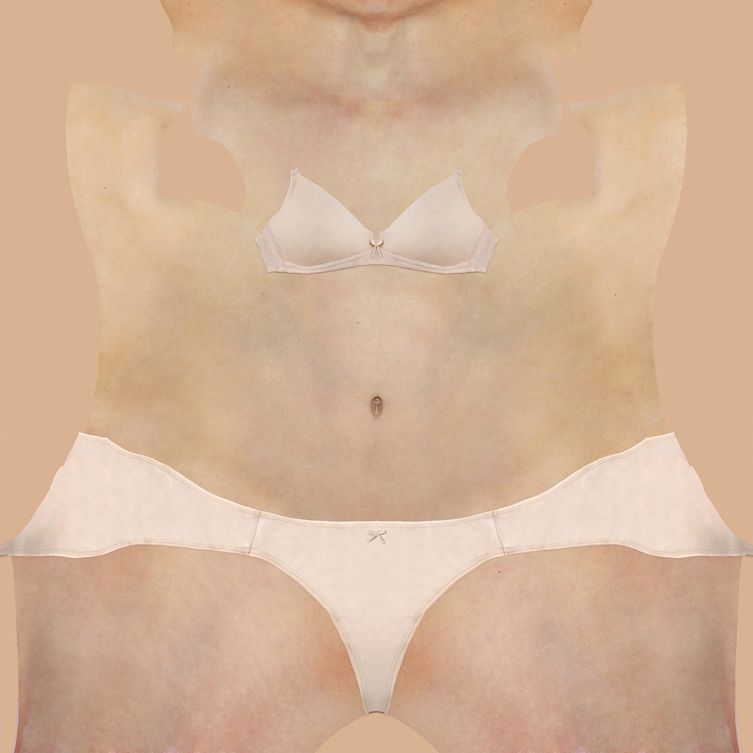 Kid girls Polo tshirt and blazer 2 sets of Model Low-poly 3D model_14