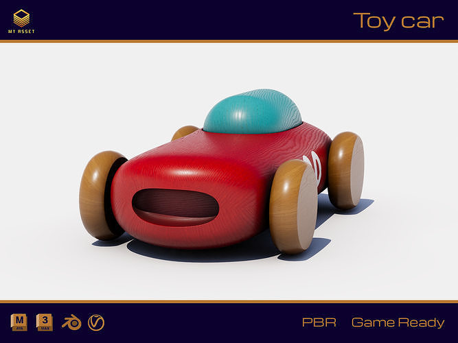 Toy car Low-poly 3D model