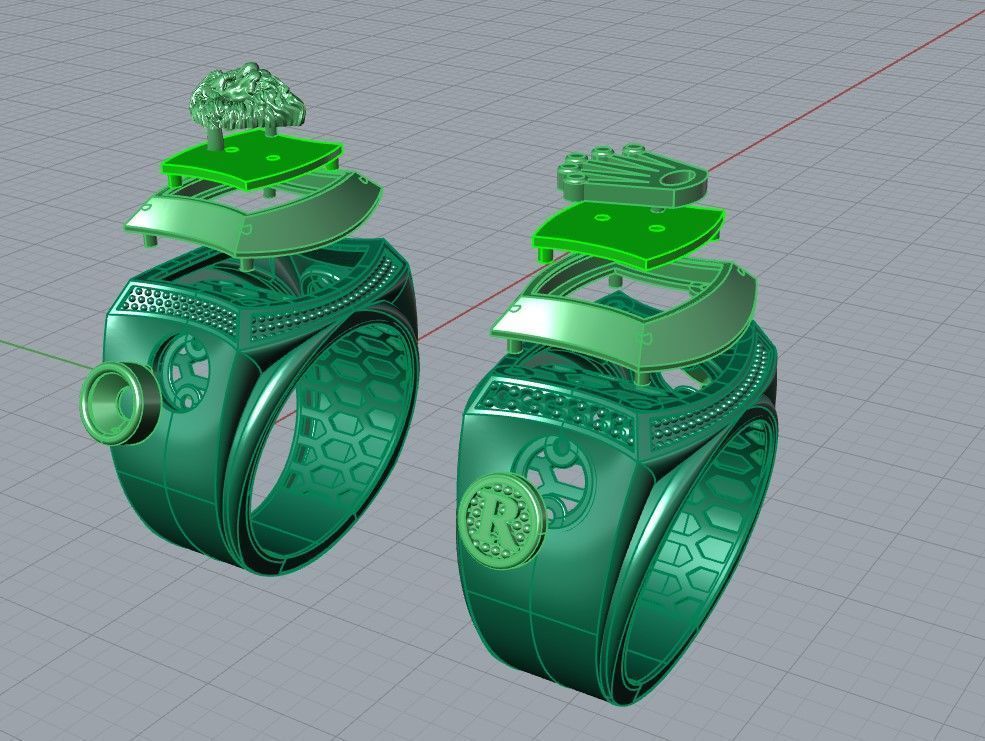 Multi piece men s ring 3D print model_4