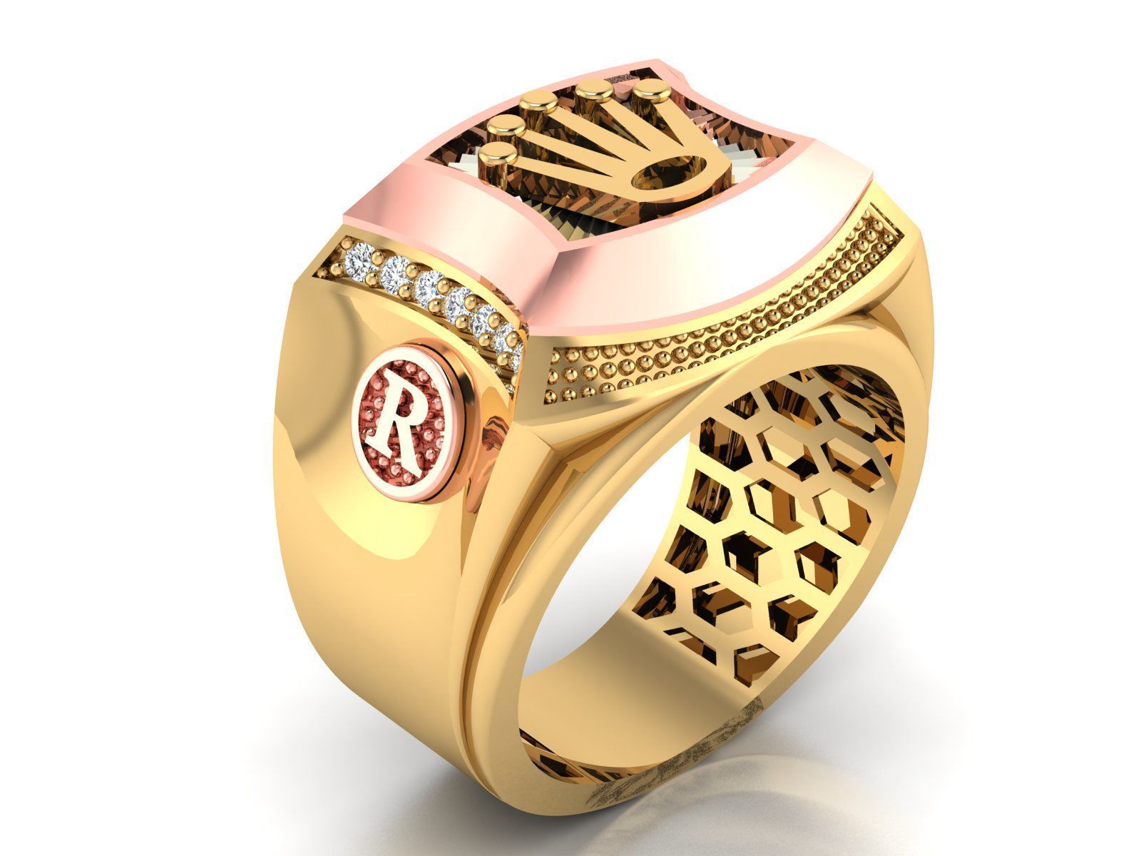 Multi piece men s ring 3D print model_2