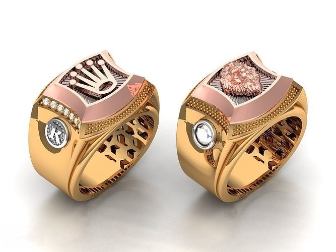 Multi piece men s ring 3D print model