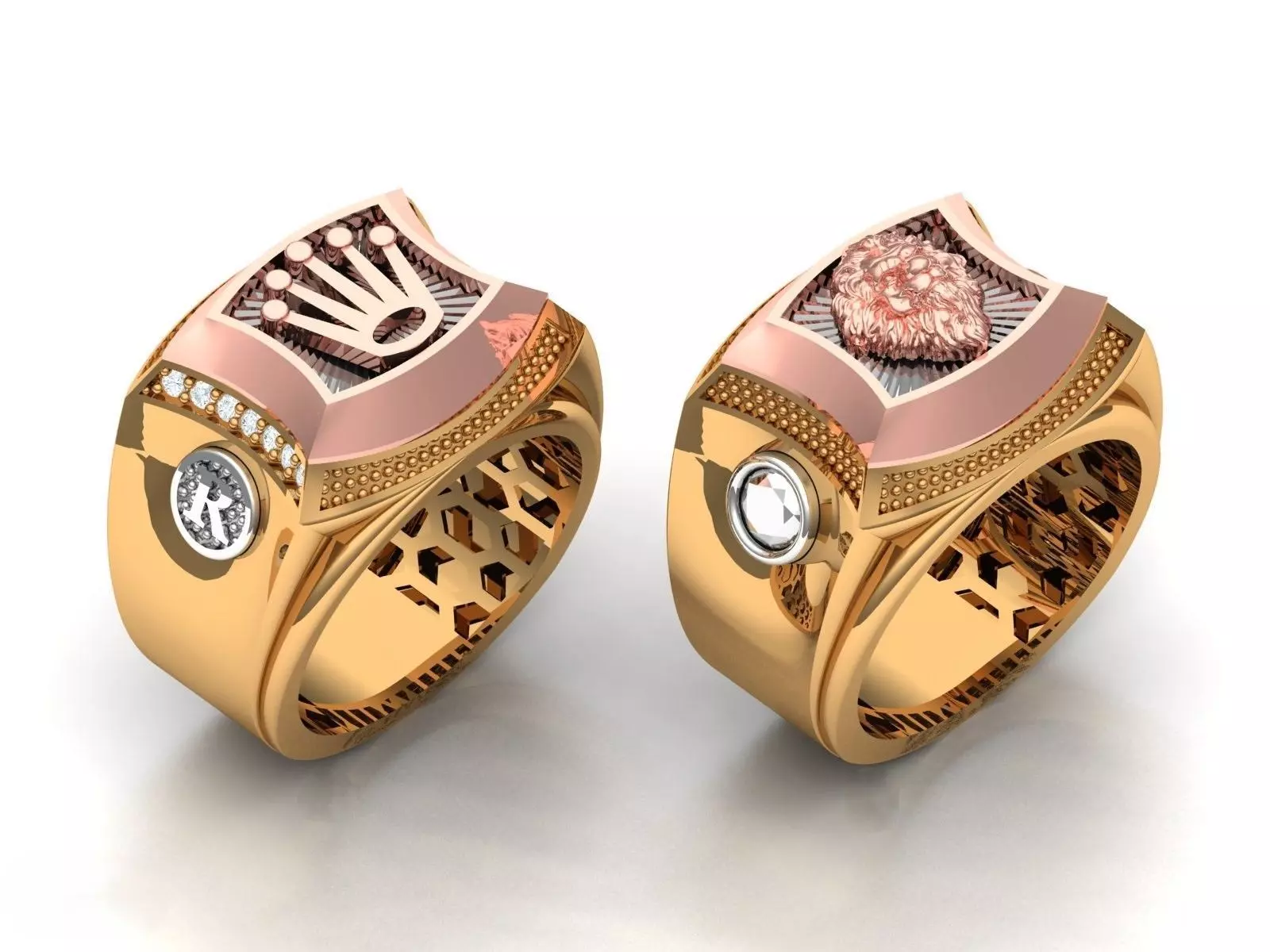 Multi piece men s ring 3D print model_0