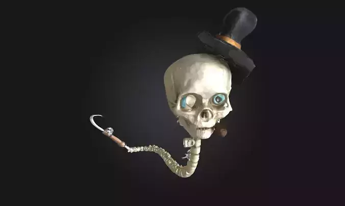 Skeleton Gentleman  Stylized Undead Character  3D model