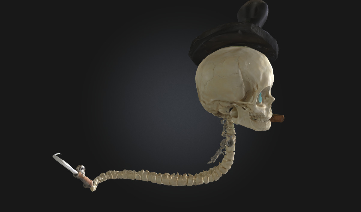 Skeleton Gentleman  Stylized Undead Character  3D model_1