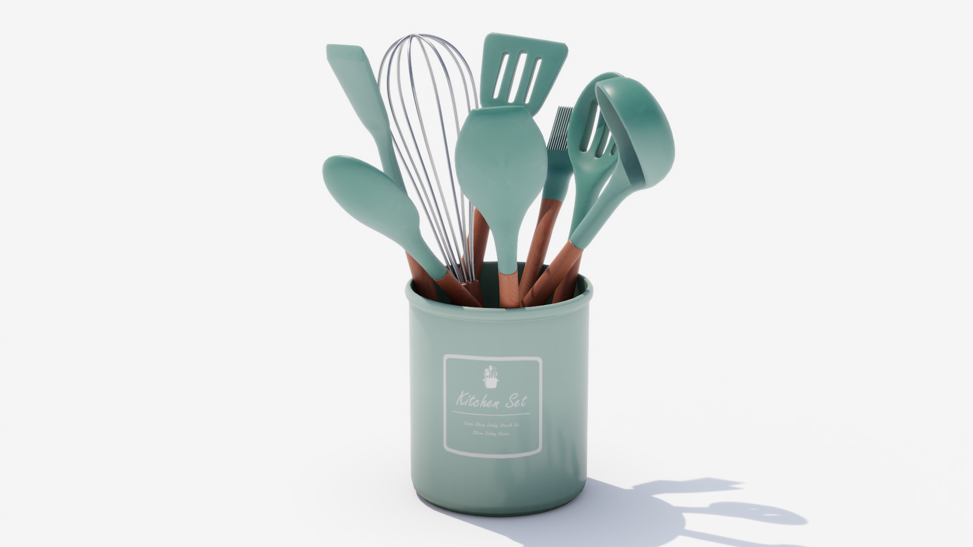 Utensils Spatula Set Low-poly 3D model_1