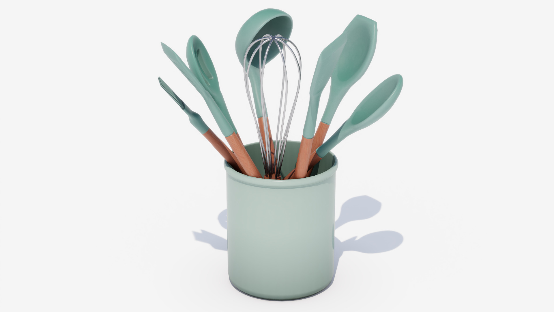 Utensils Spatula Set Low-poly 3D model_2