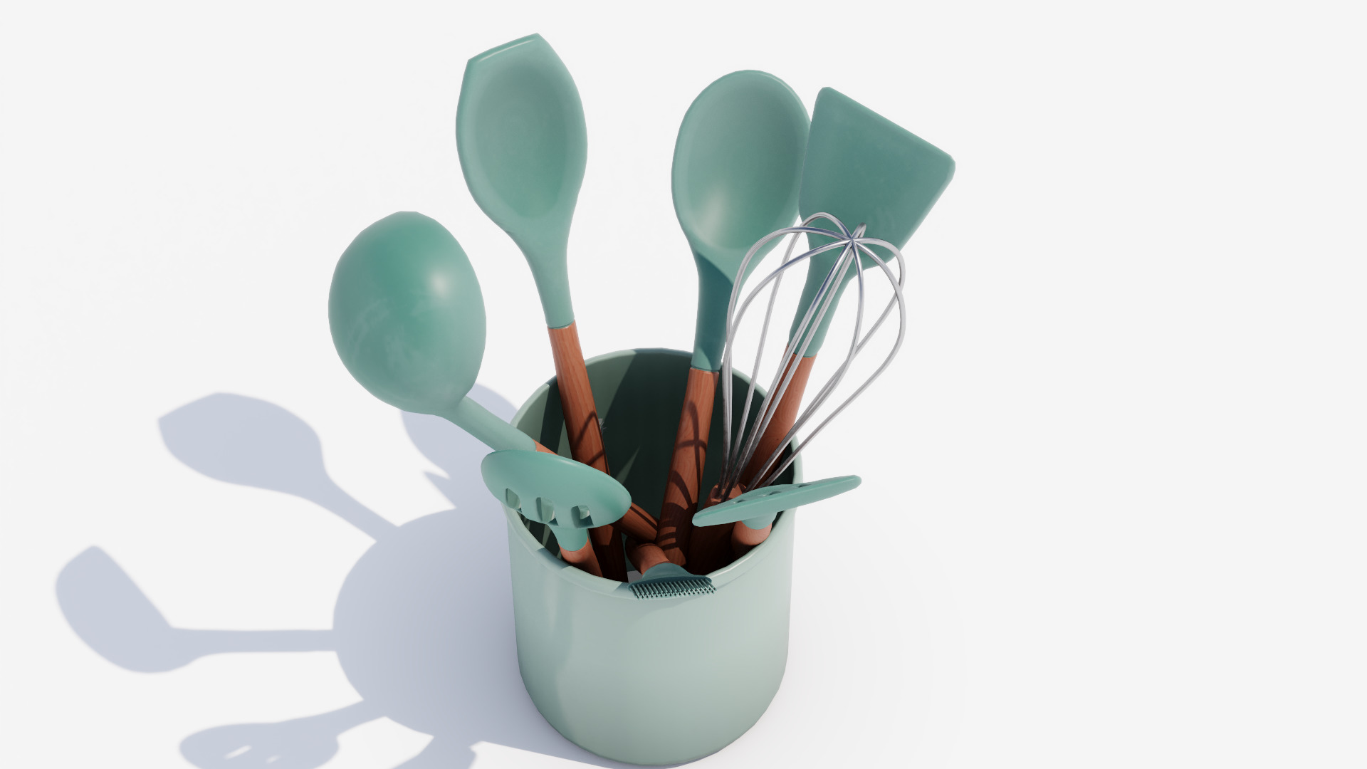 Utensils Spatula Set Low-poly 3D model_3