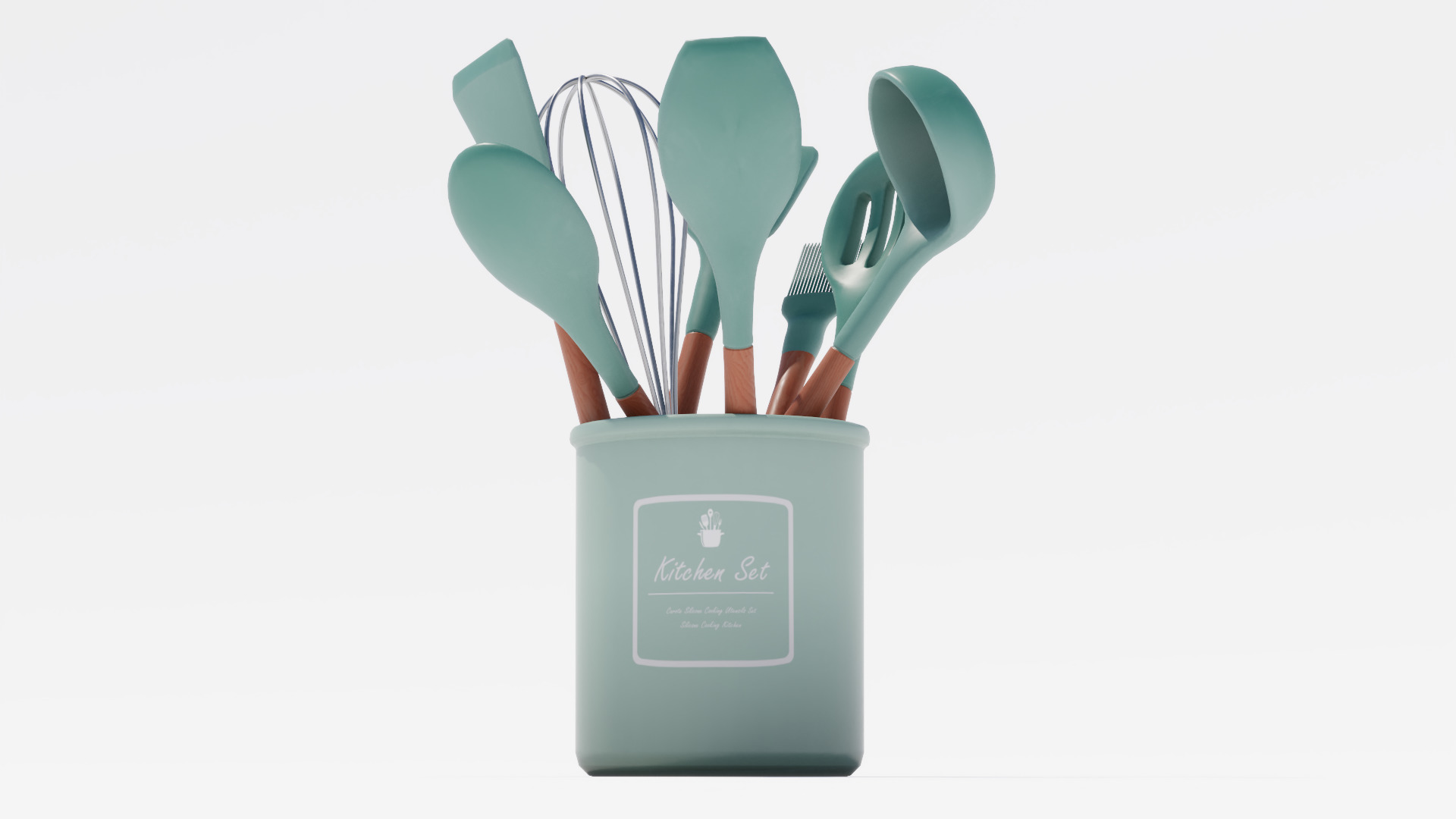 Utensils Spatula Set Low-poly 3D model_5