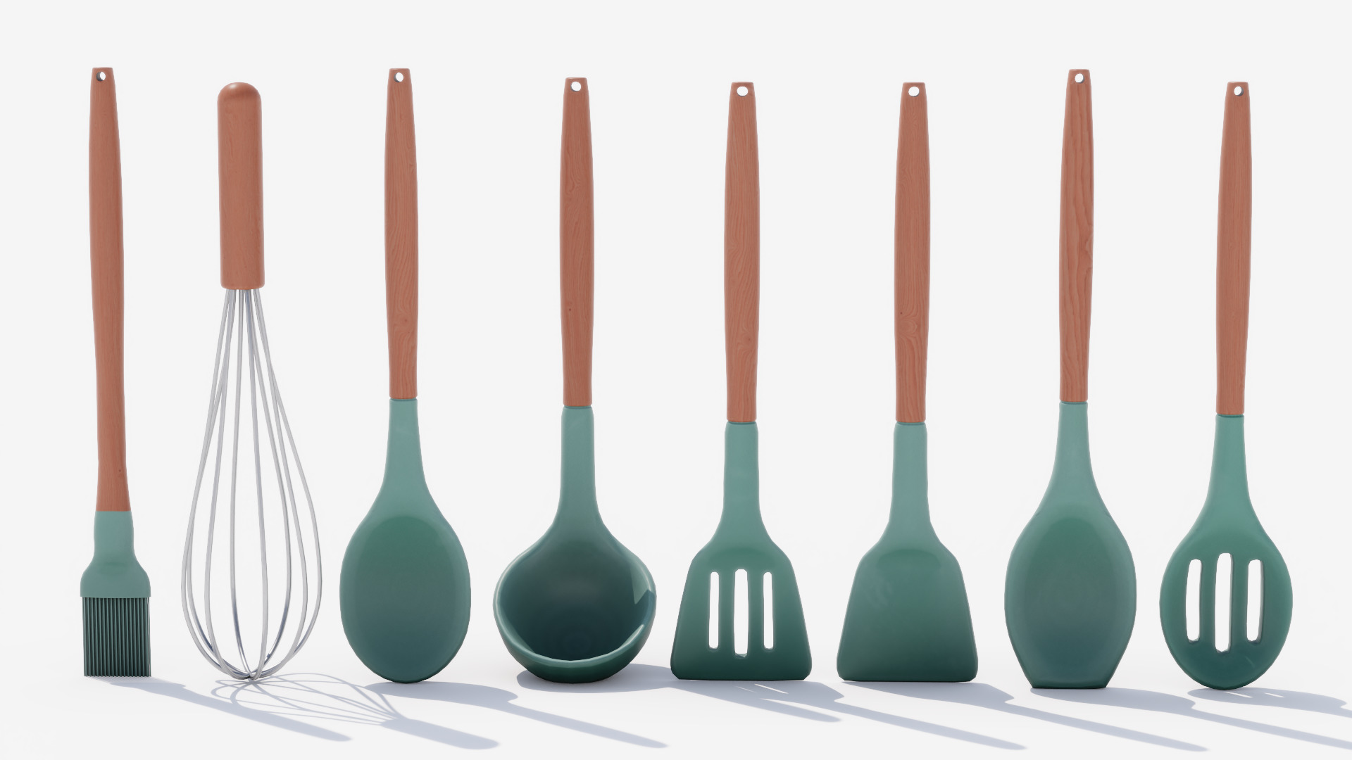 Utensils Spatula Set Low-poly 3D model_6