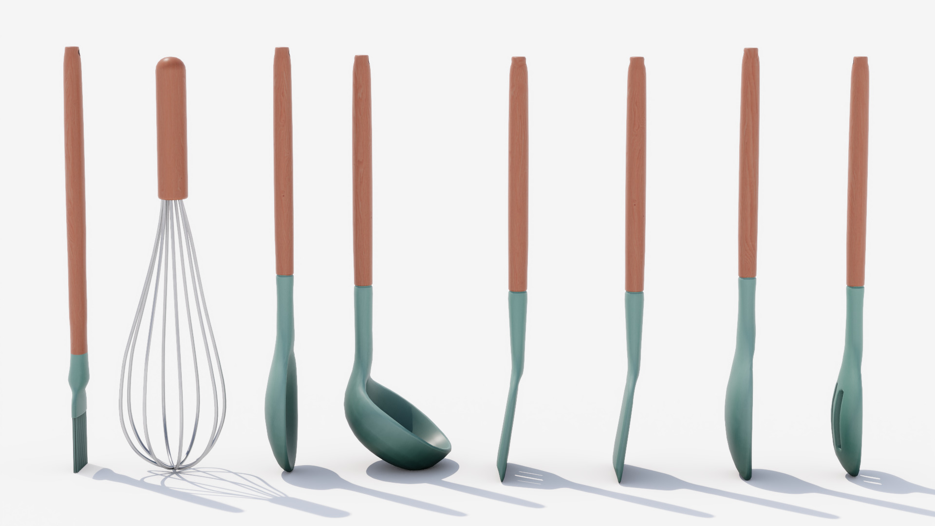 Utensils Spatula Set Low-poly 3D model_7