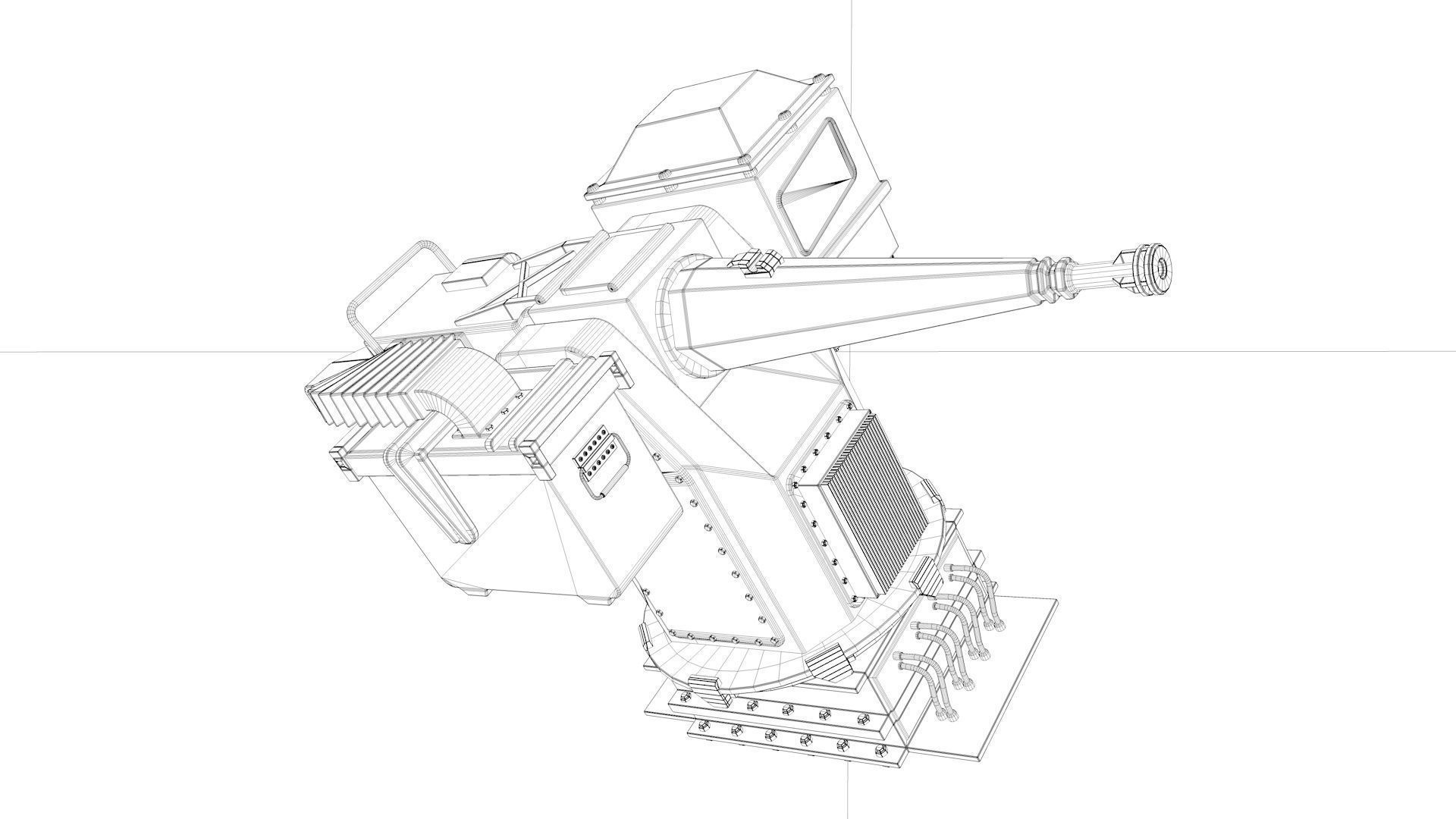  MLG 27  Naval Gun 3D model_6