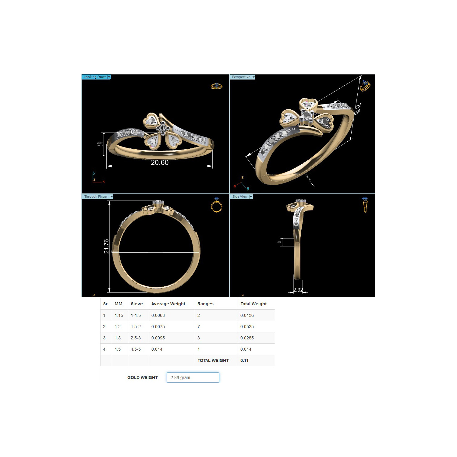 Women Ring Render 3dm STL MTL SLC JCD OBJ FBX Details 3D print model_10