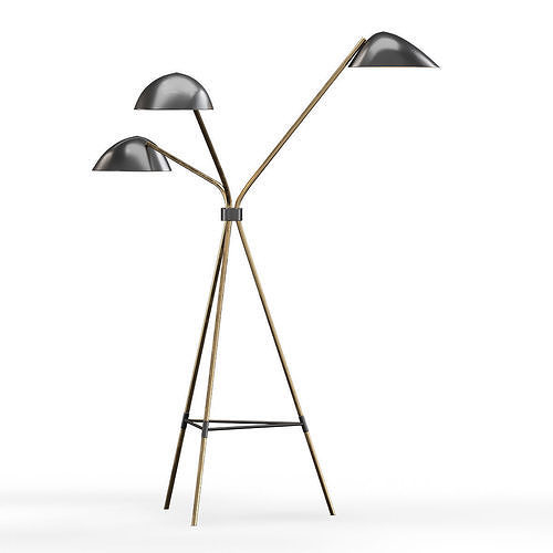Curvilinear Tripod Floor Lamp 3D model