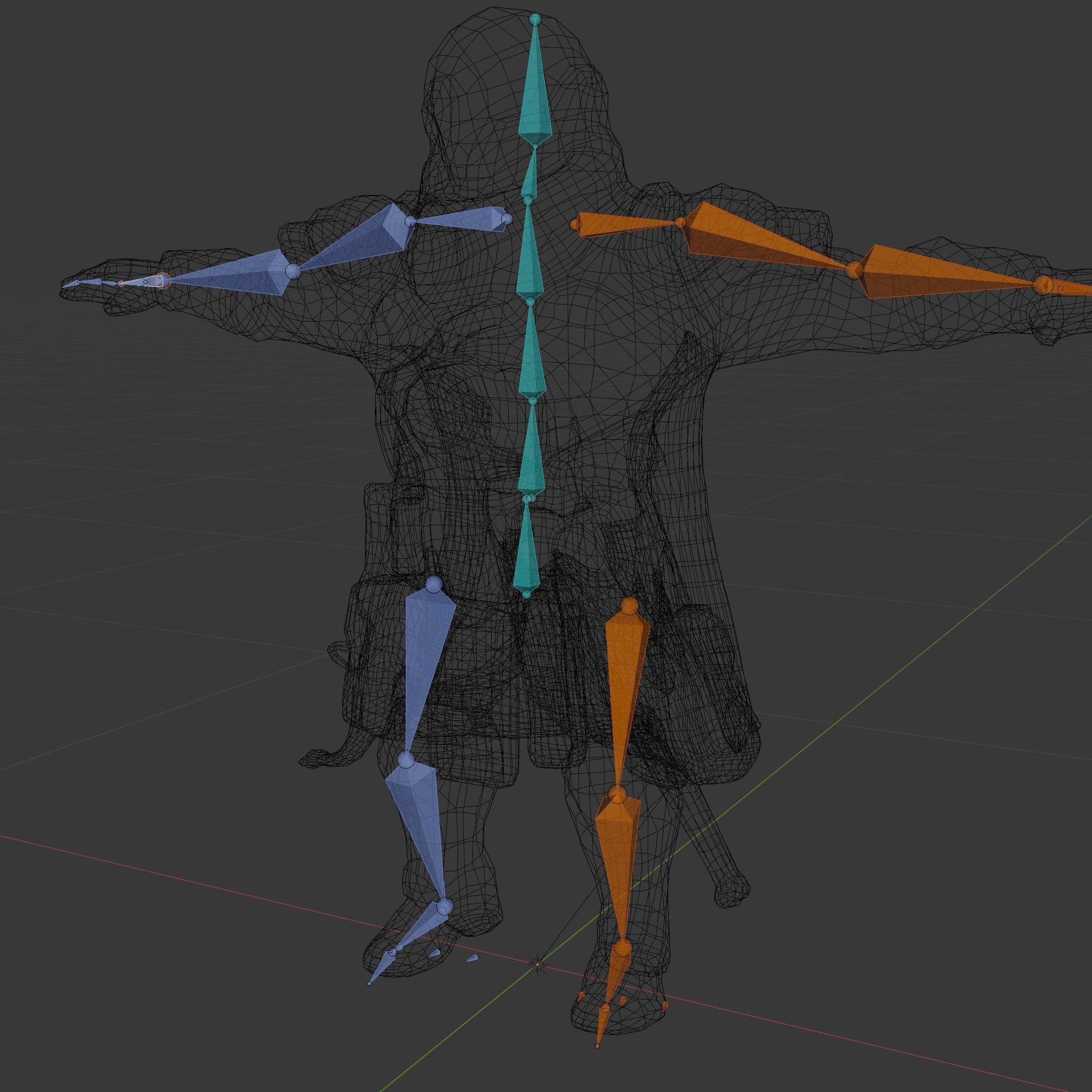Futuristic Armored Warrior Character Model Rigged and Animated Low-poly 3D model_7