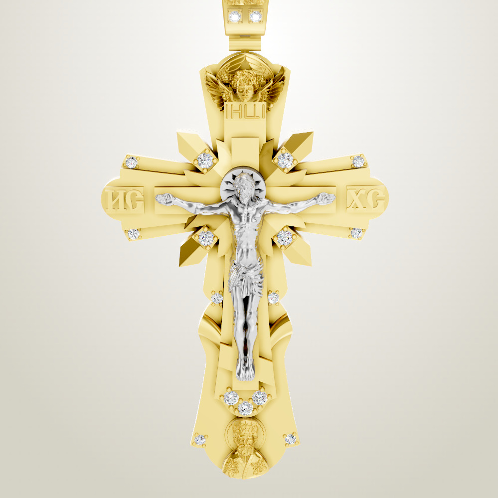 Cross Pendant Jesus 3D print model_1