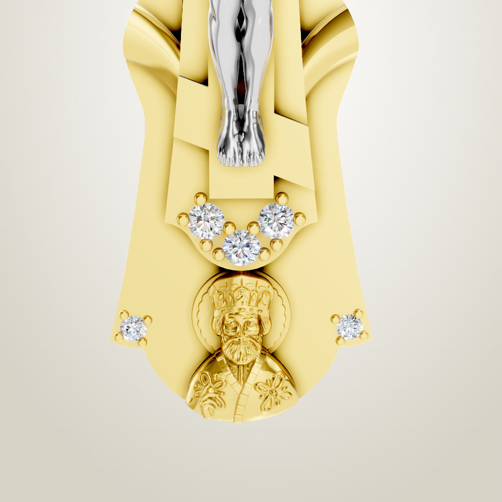 Cross Pendant Jesus 3D print model_4