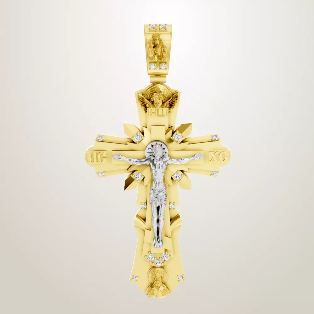 Cross Pendant Jesus 3D print model_0