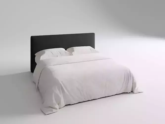 Minimalist Black - and - White Contrast Fabric Bed