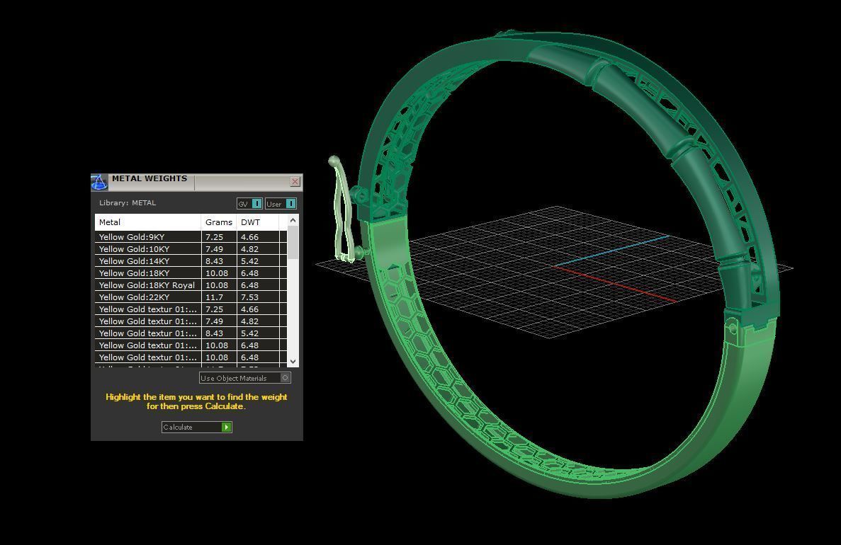 bamboo bangle 3D print model_3