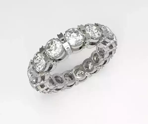 Elegant Eternity Diamond Ring  Size 16mm