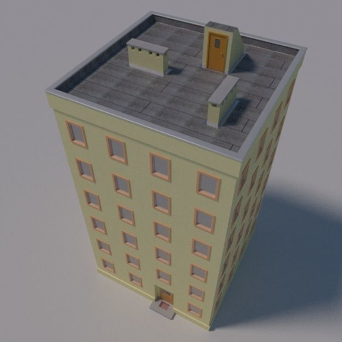 Tenement building with roof