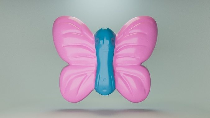 Gummy butterfly 3D print model