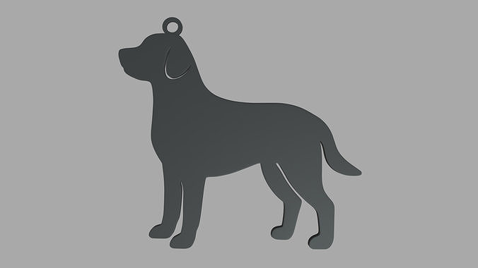 Labrador Key Ring Chain 01 3D print model