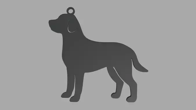 Labrador Key Ring Chain 01 3D print model