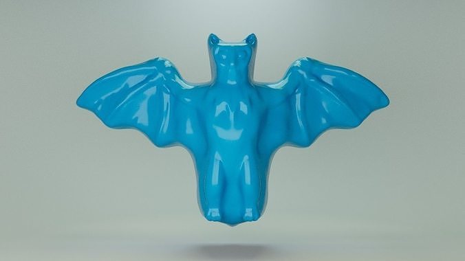 Gummy bat 3D print model