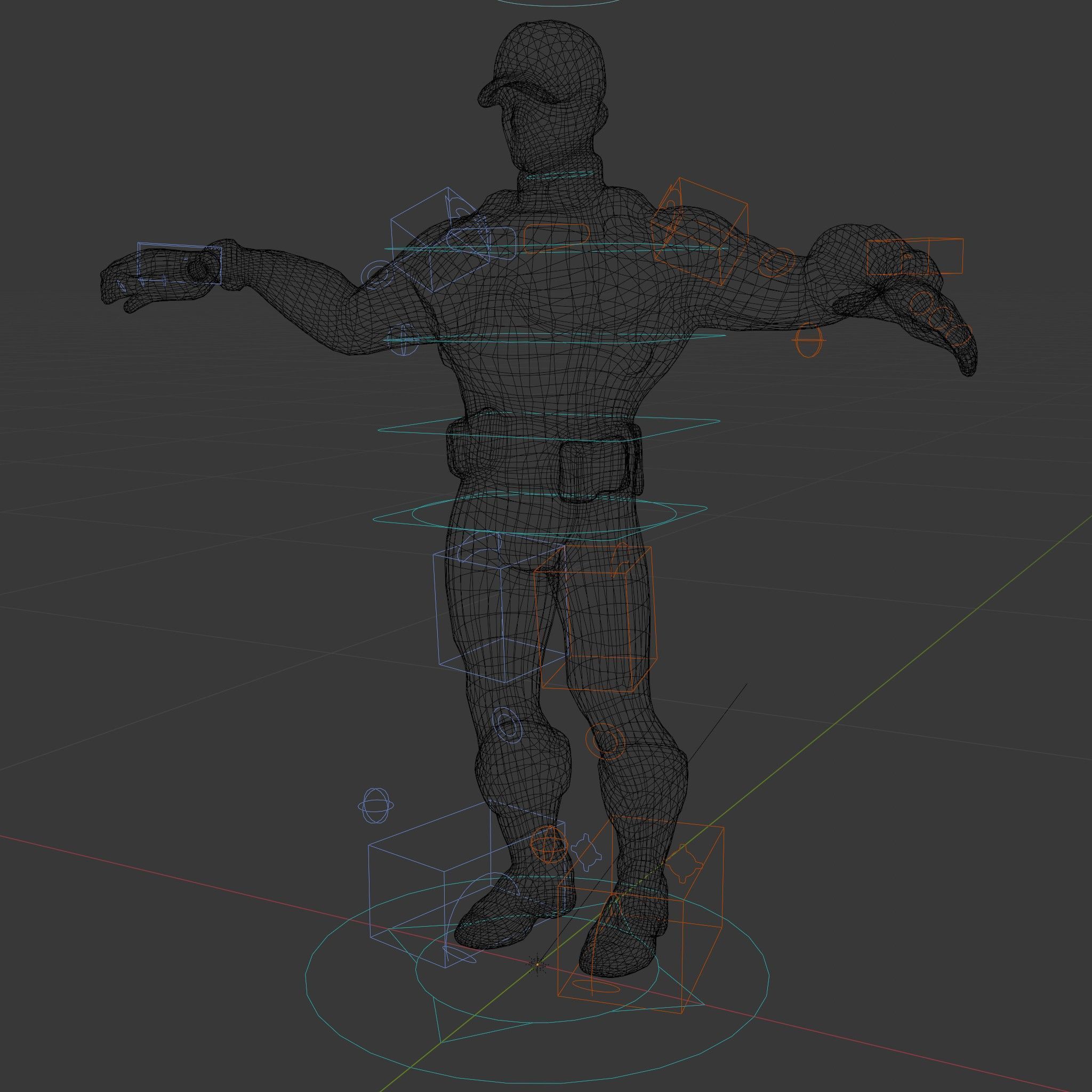 Super Soldier Hero Character Rigged and Animated Low-poly 3D model_6