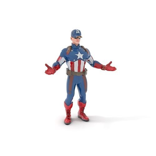 Super Soldier Hero Character Rigged and Animated Low-poly 3D model