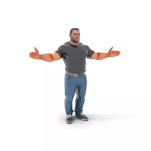 Realistic Male Character Rigged and Animated for D Games and ... Low-poly 3D model