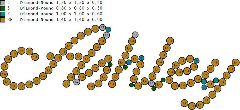 Custom Diamond Name Pendant ASHLEY 3D print model_7