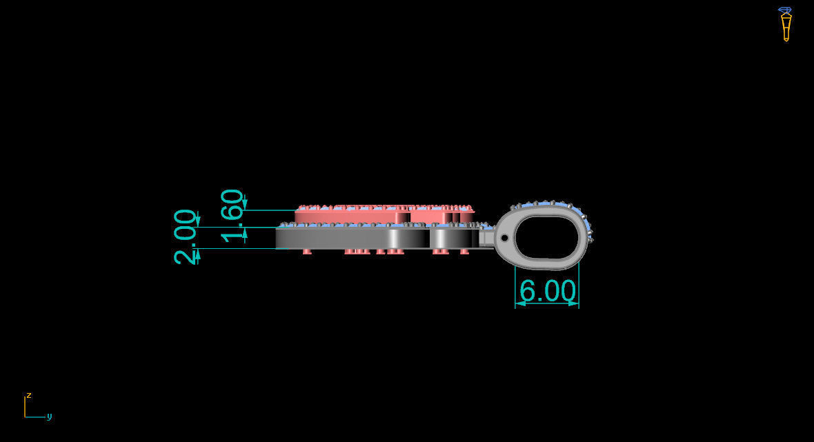 Custom Diamond Name Pendant ASHLEY 3D print model_4