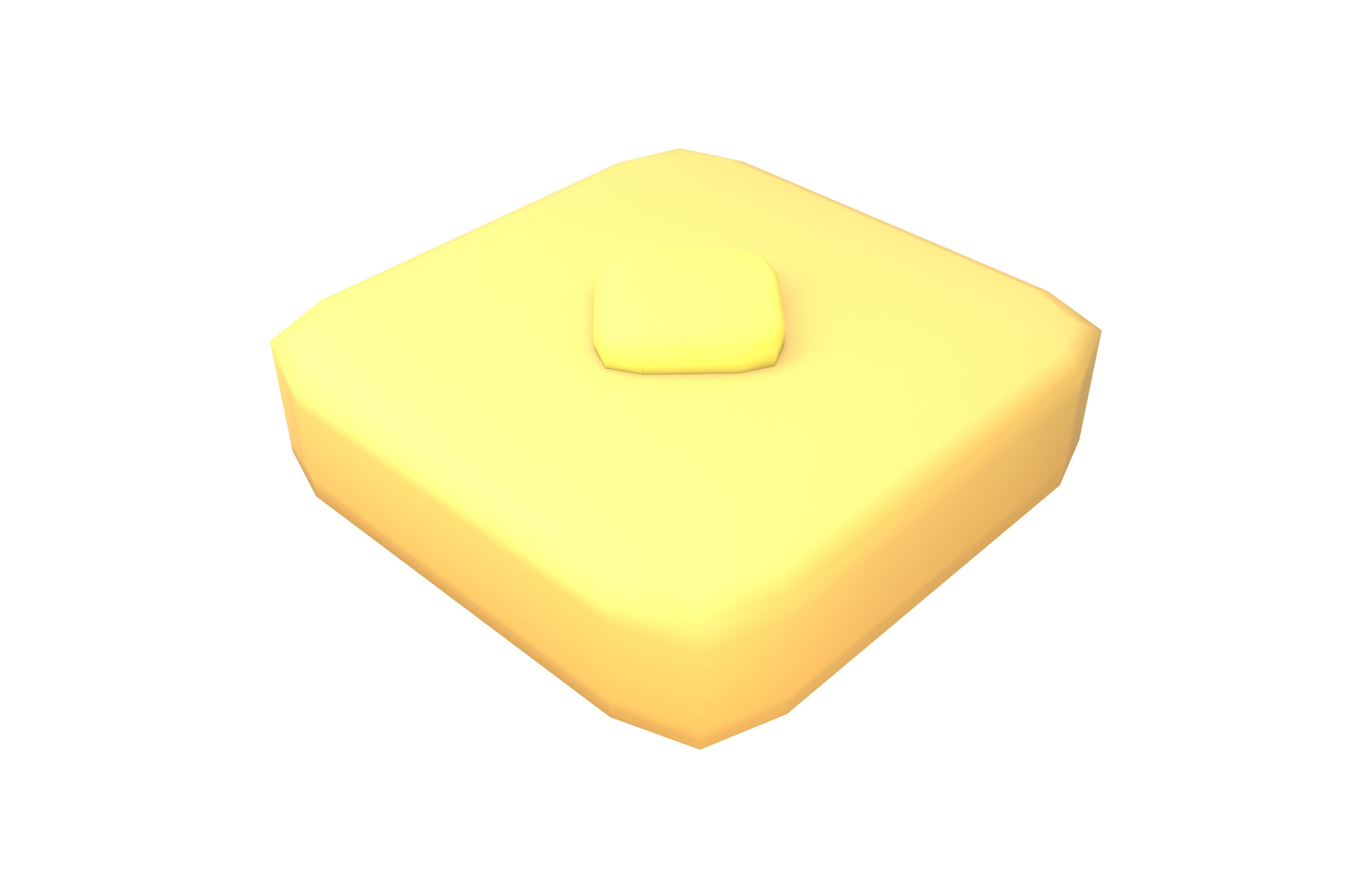 Toast v1 001 Low-poly 3D model_2