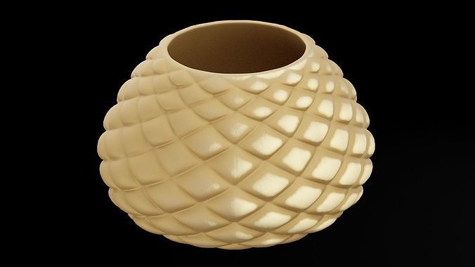 Golden Vase Decoration Low-poly 3D model