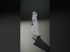 Elegant Superheroine in White Cape Rigged and Animated Low-poly 3D model_2