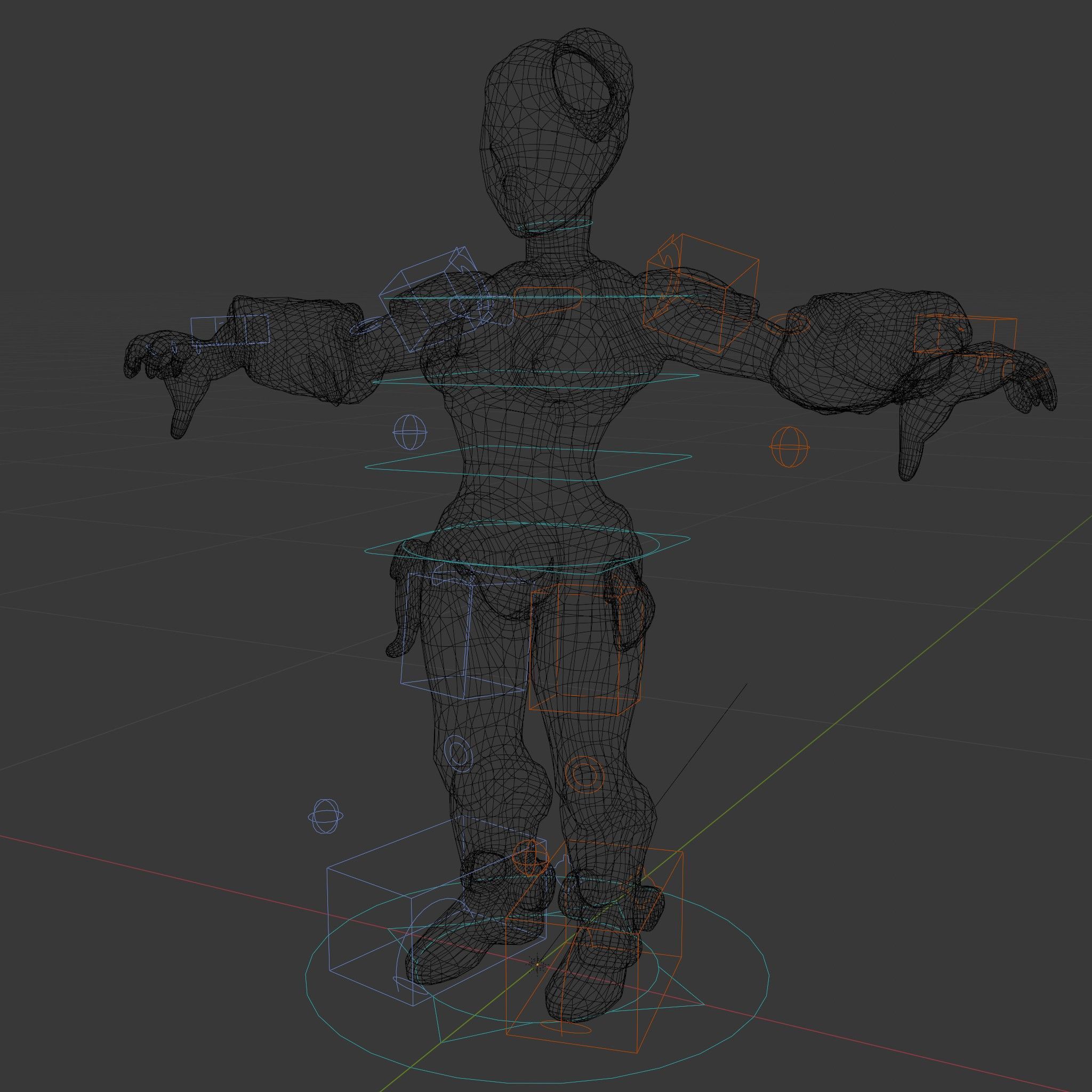 Cyberpunk Warrior Female Character Rigged and Animated Low-poly 3D model_6