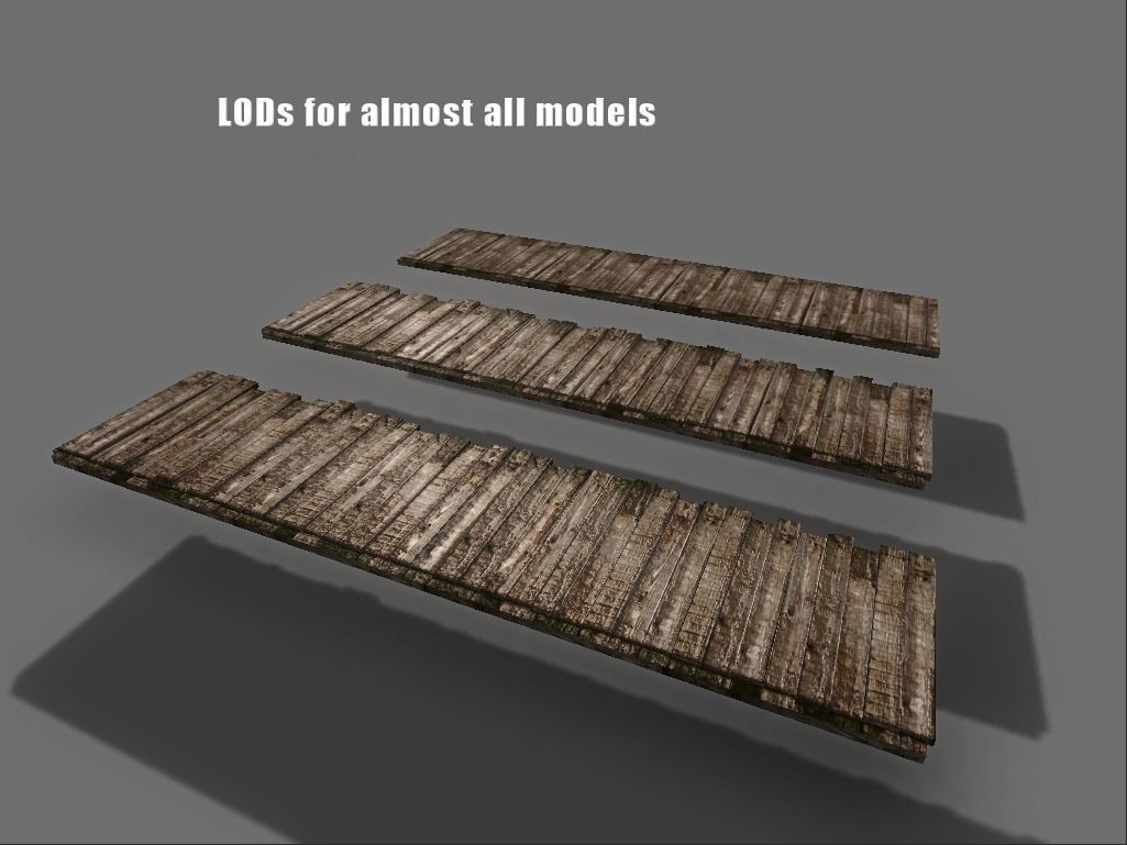 The Wood Cabin Low-poly 3D model_3