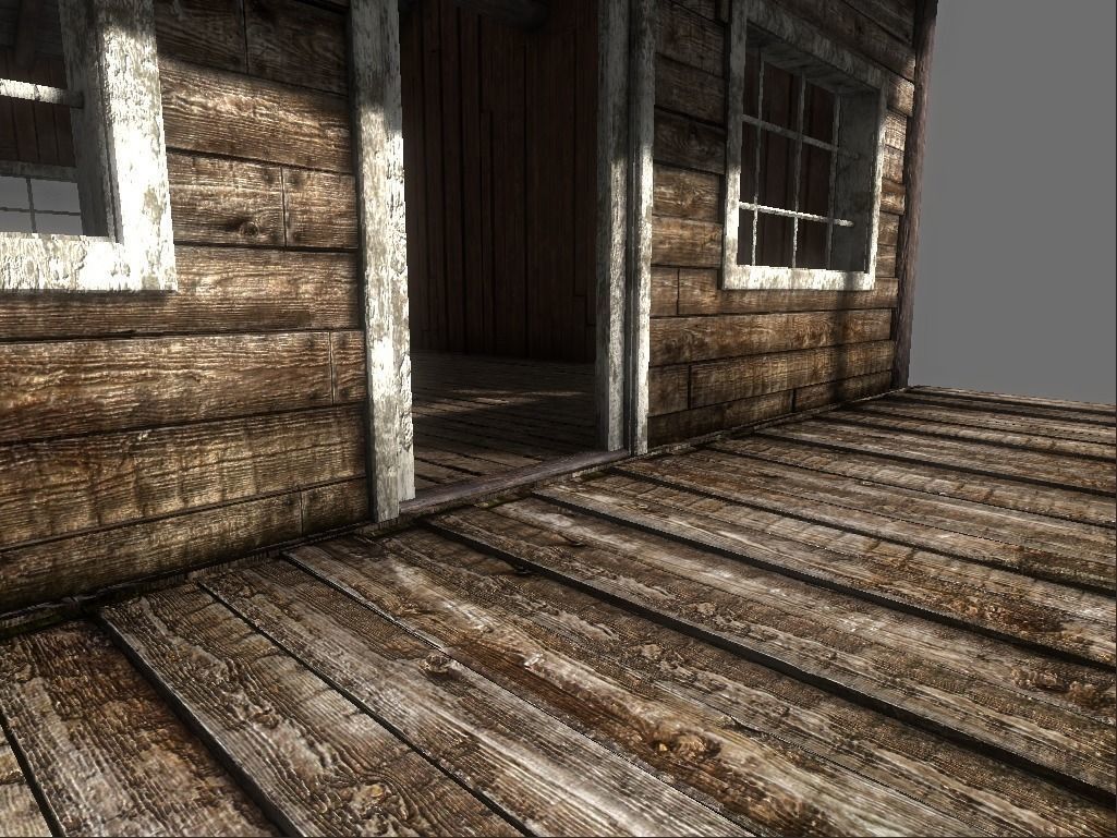 The Wood Cabin Low-poly 3D model_4