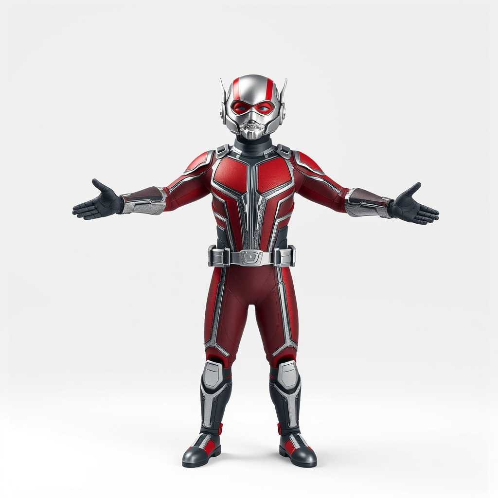 RedArmored Superhero Rigged and Animated Character Model Low-poly 3D model_3