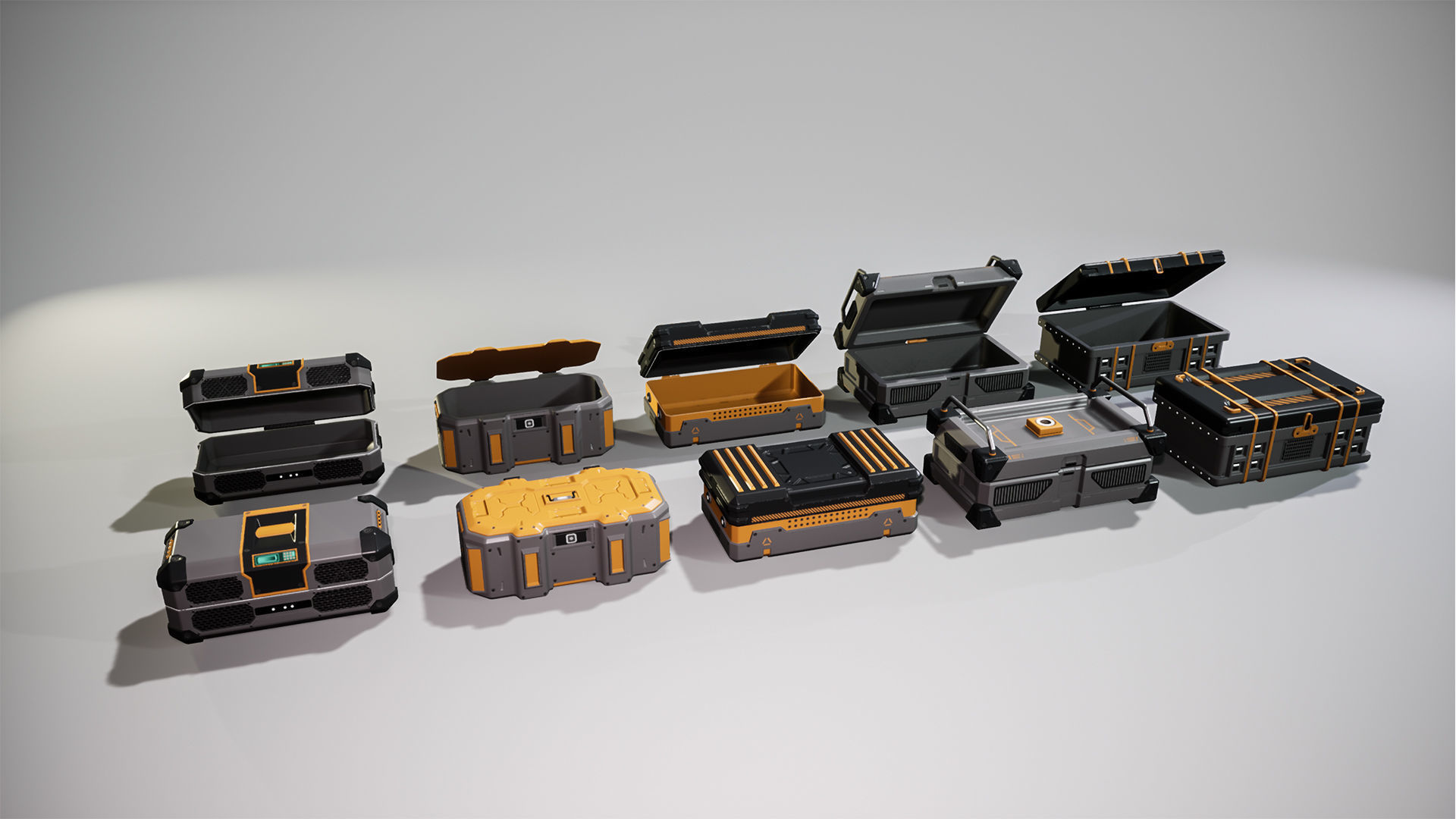 Ammo Boxes Props Low-poly 3D model_2