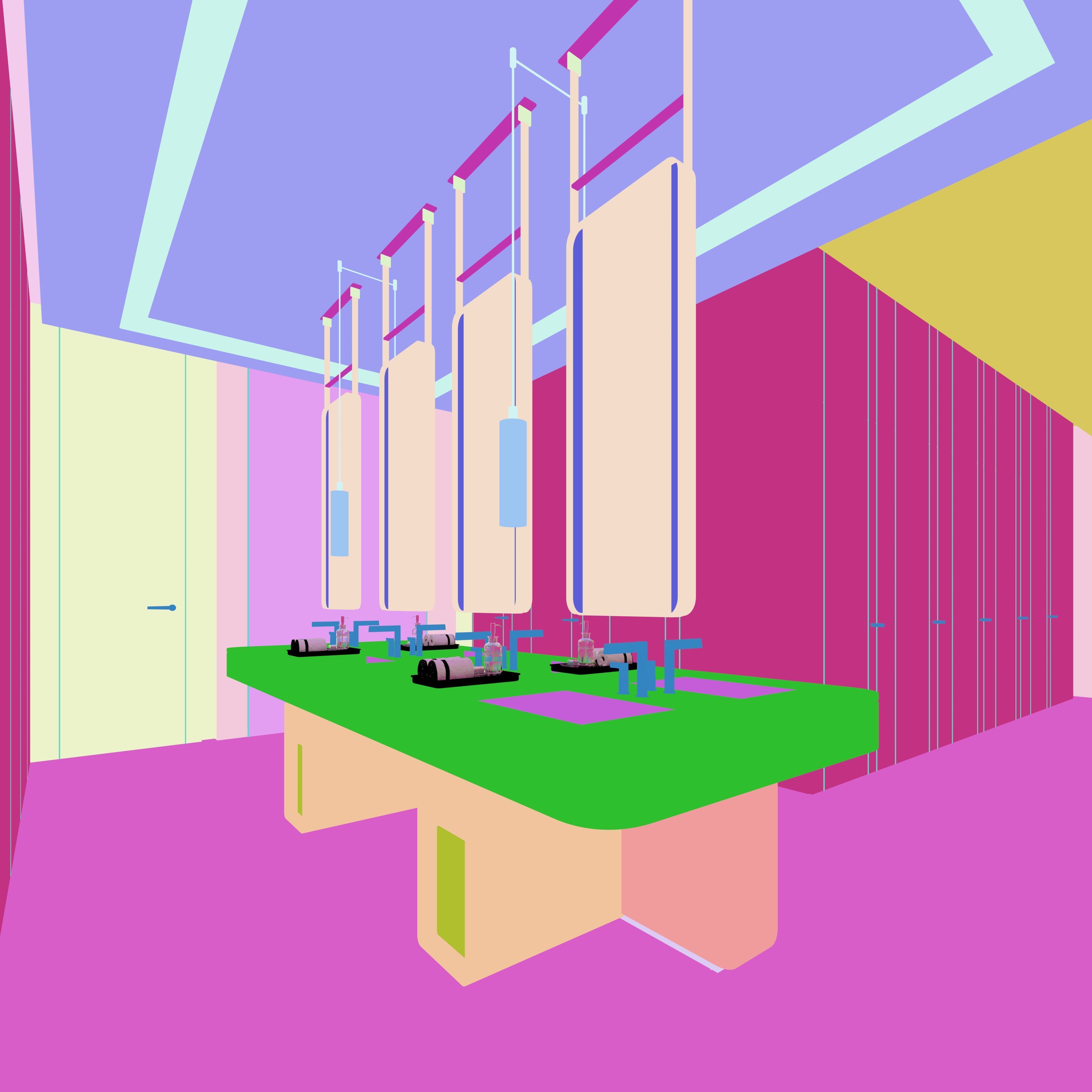 Office public restroom 3D model_3