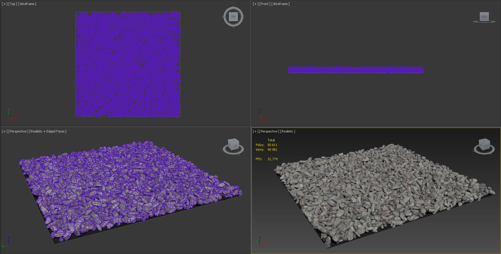 Gravel Crushed Stone 3D model_5