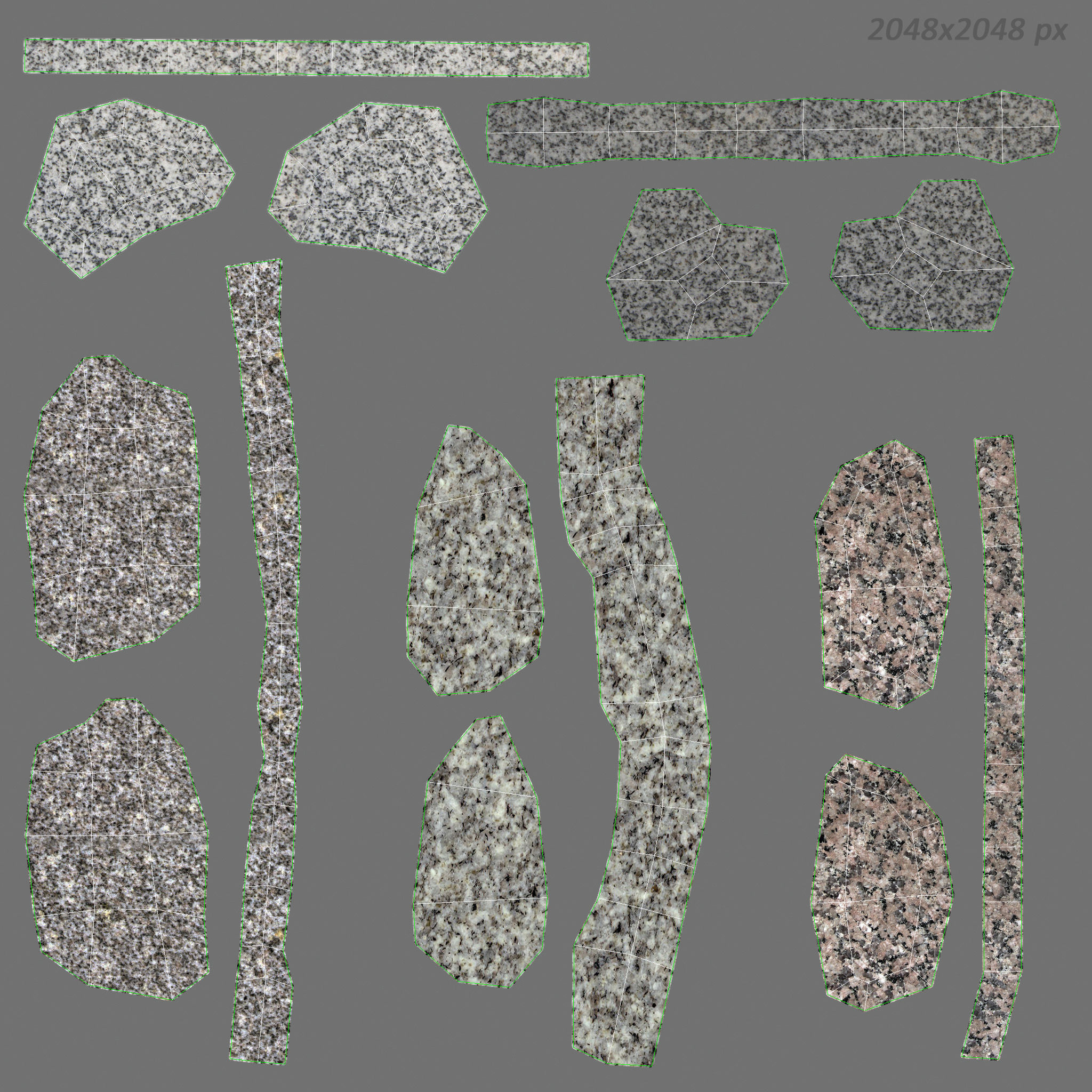 Gravel Crushed Stone 3D model_4