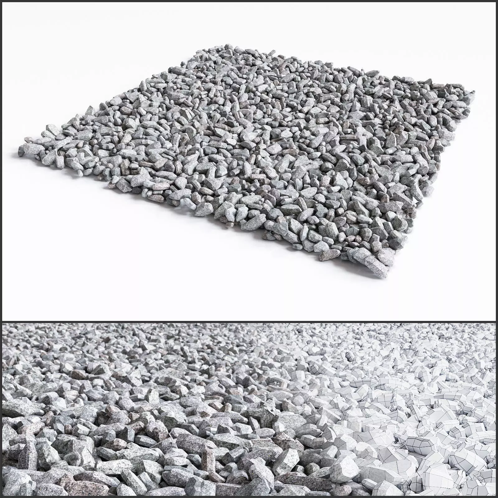 Gravel Crushed Stone 3D model_0