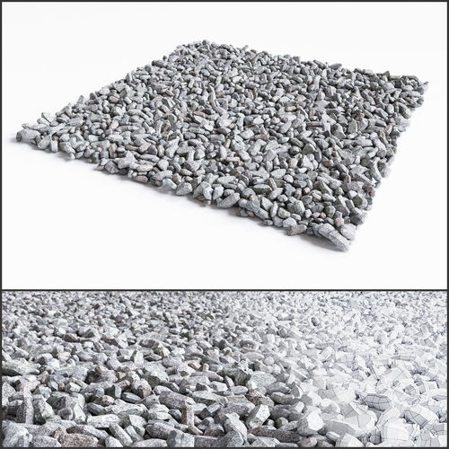 Gravel Crushed Stone 3D model