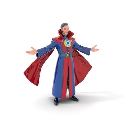 Mystic Sorcerer Rigged and Animated D Character Model Low-poly 3D model