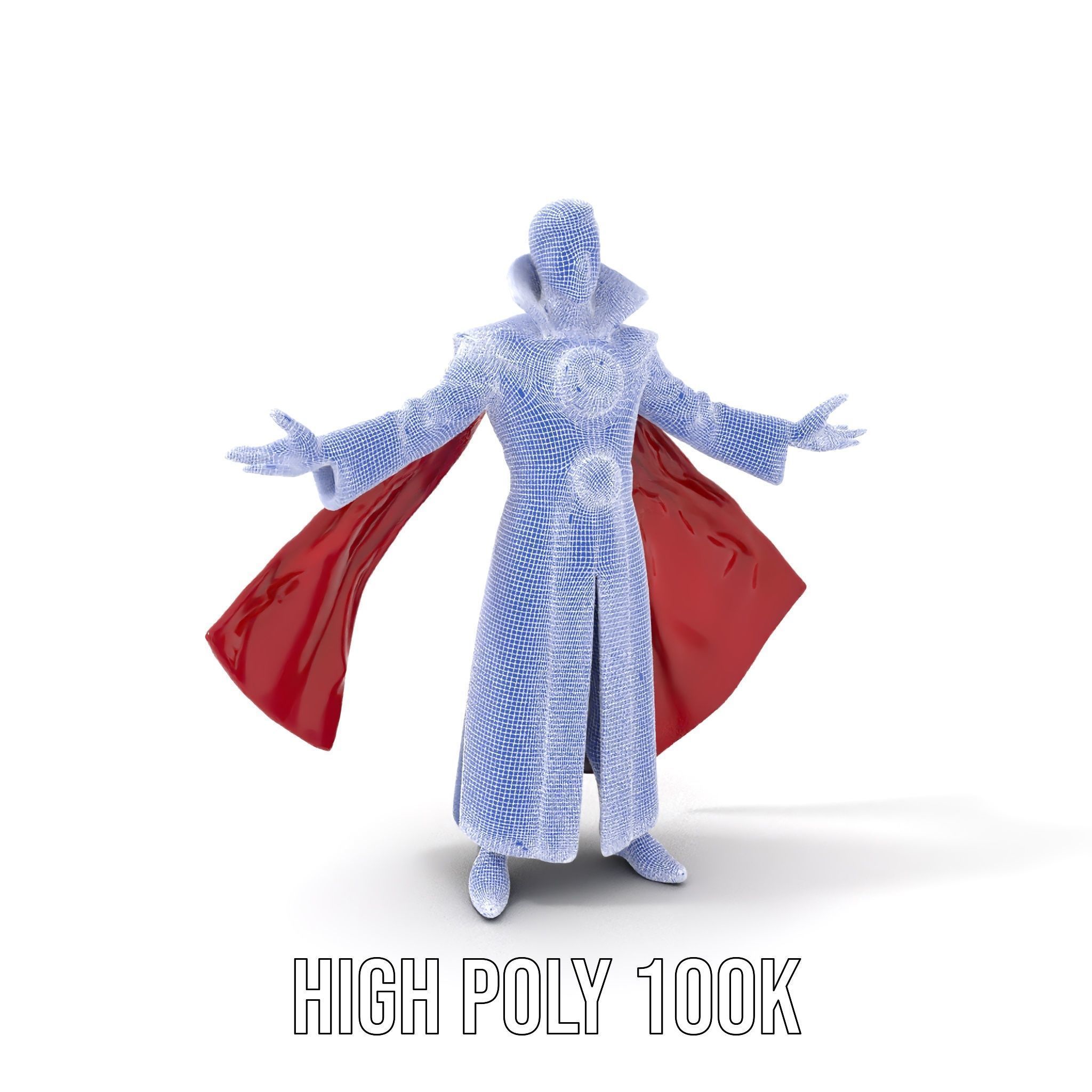 Mystic Sorcerer Rigged and Animated D Character Model Low-poly 3D model_5